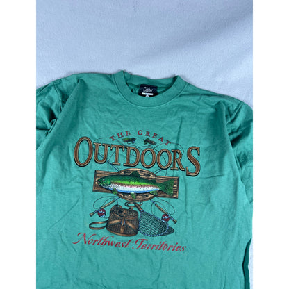 Vintage Gopher Northwest Territories Fishing T-Shirt - L