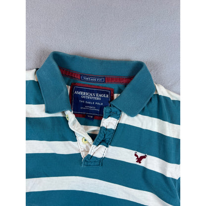 American Eagle Stripped Polo Shirt - M