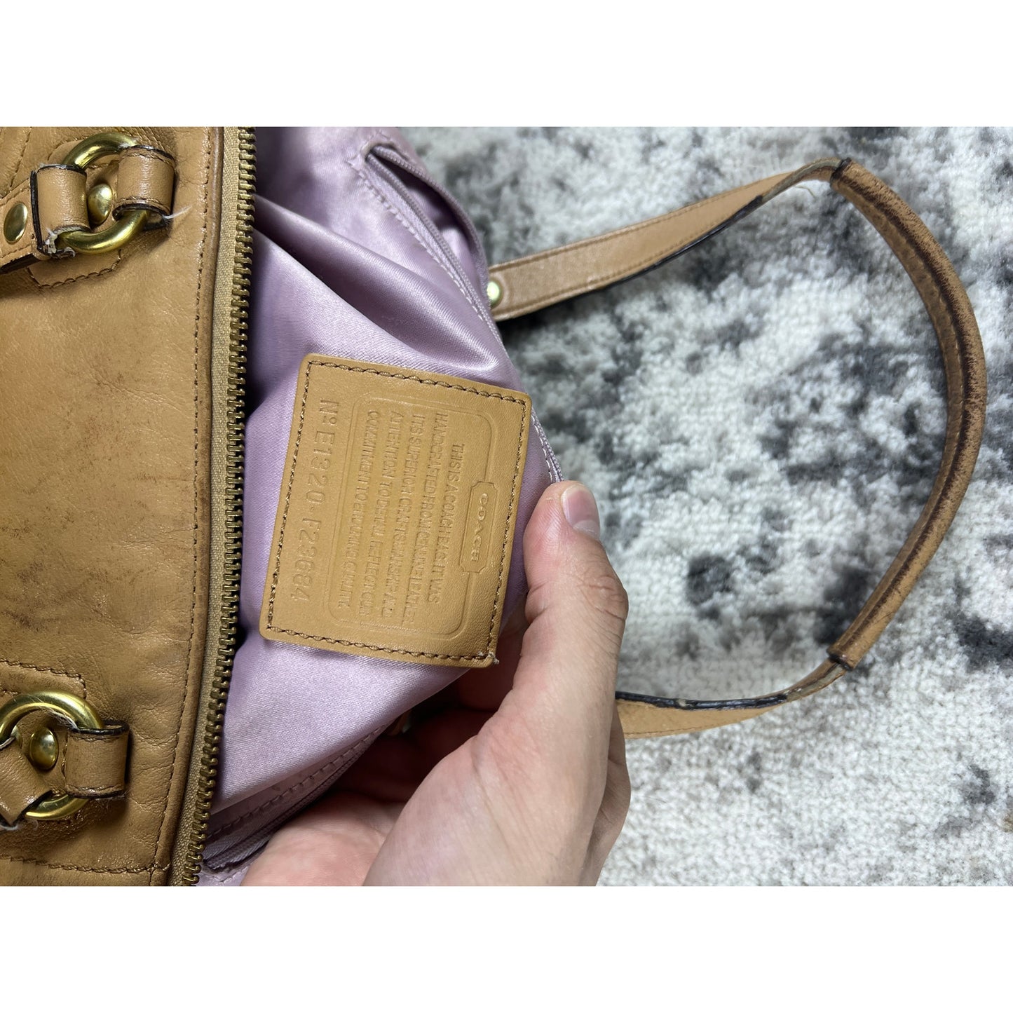 Vintage Coach Tan Satchel/Top Handle Bag