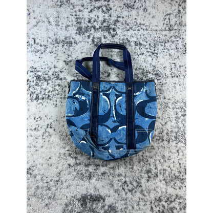 Vintage Coach 2-Tone Canvas Tote - 70051
