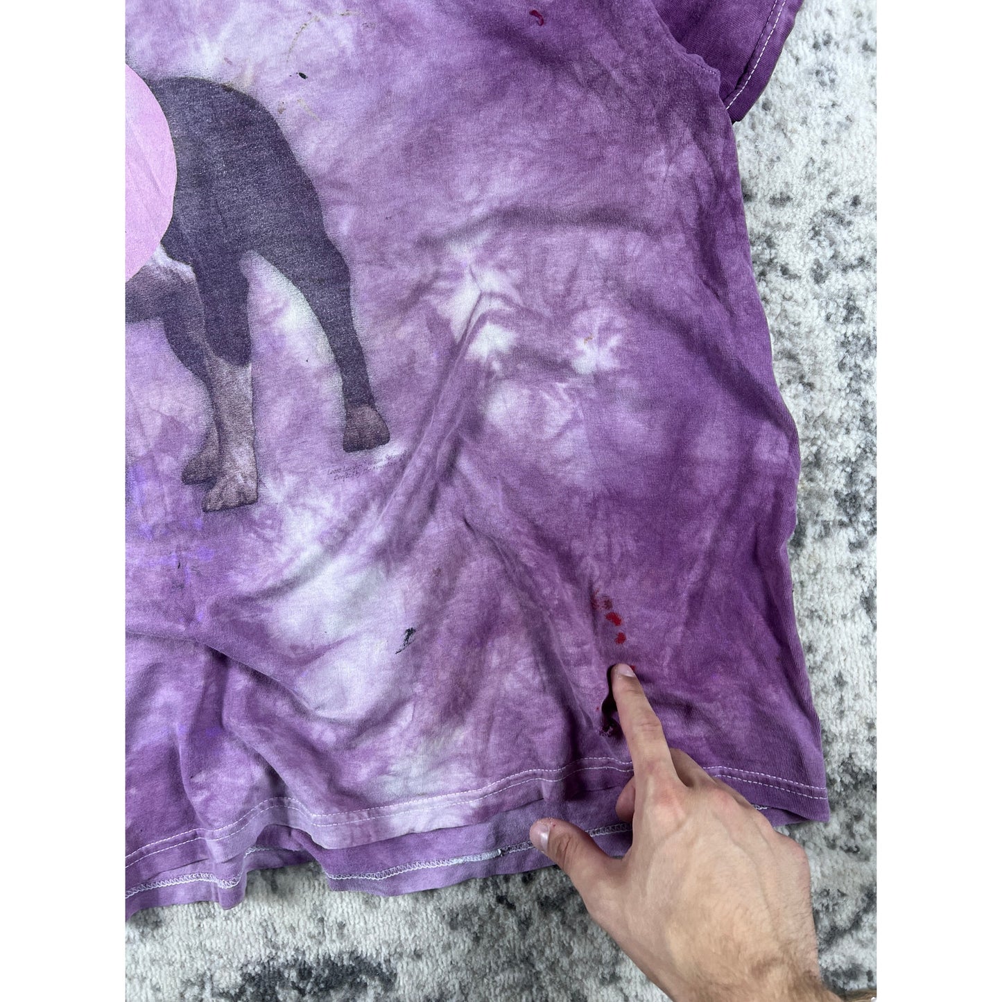 Vintage Purple Bubble Gum Dog Shirt - XXL