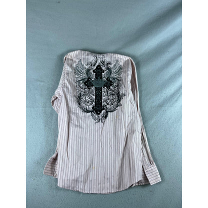 Patroncito Cross Crown Rhinestone Shirt - M