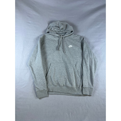 Nike Club Fleece Hoodie Mens L Gray Minimalist Lined Sweatshirt Athleisure Sport