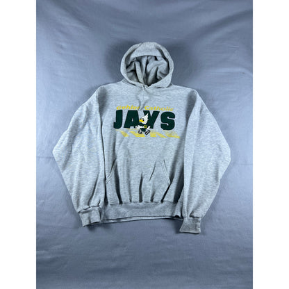 Vintage Gehlen Catholic Jays Hoodie Mens XL Gray Fleece Lined Sweatshirt Sports
