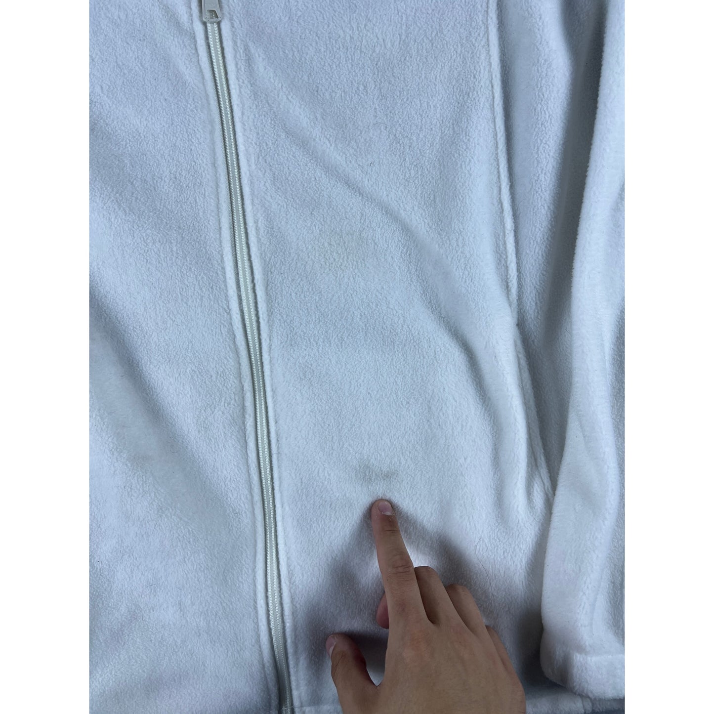 Vintage columbia white fleece jacket - XXL