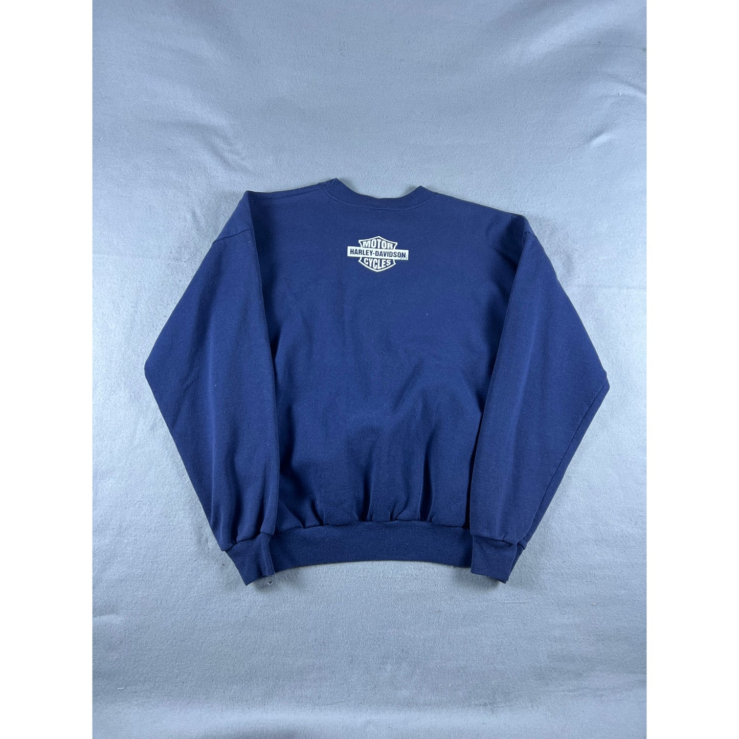 Harley Davidson Navy Blue Crenwneck - L