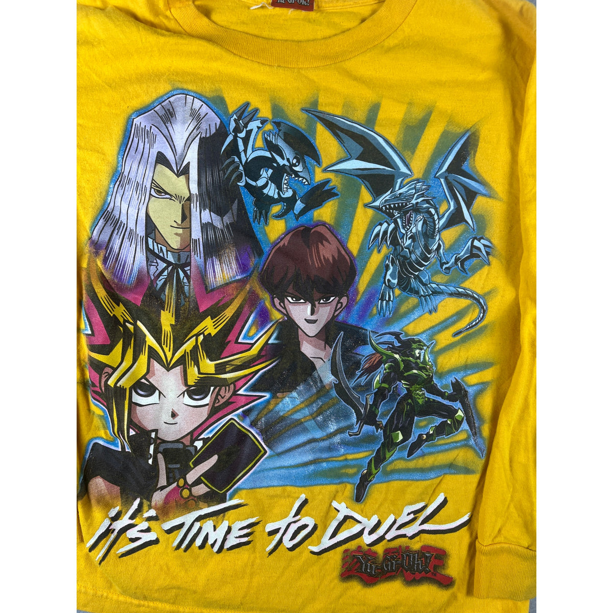 Vintage Yu-Gi-Oh It's Time To Duel T-Shirt Youth - L