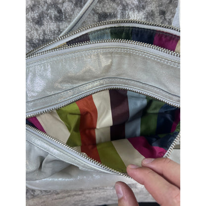 Vintage Coach Poppy White Pearl Shoulder Bag