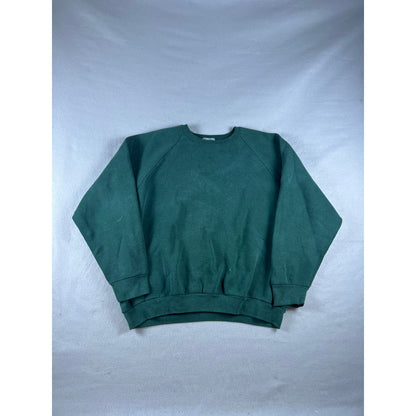 Forest Green Vintage Blank Crewneck sz medium Fruit of the loom 90s Outdoors