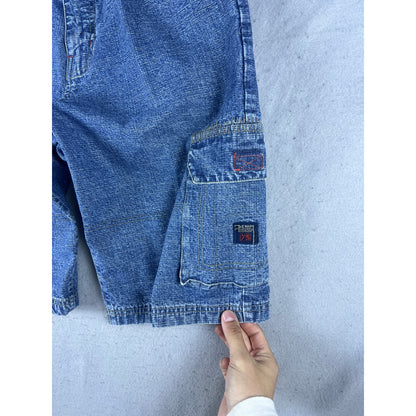 Vintage Y2K No Boundaries Denim Cargo Shorts - 34