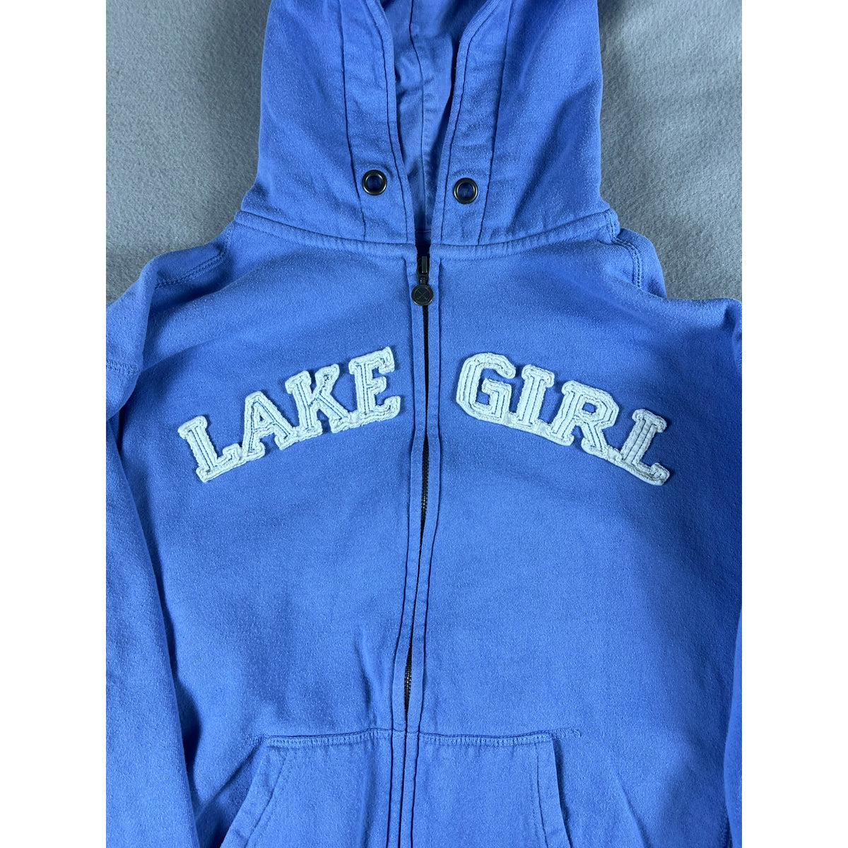 Y2K Lakegirl Spellout Hoodie Womens - L
