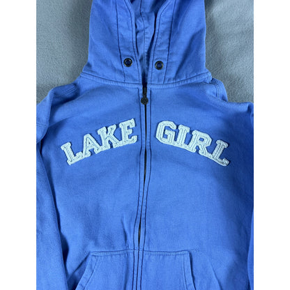 Y2K Lakegirl Spellout Hoodie Womens - L
