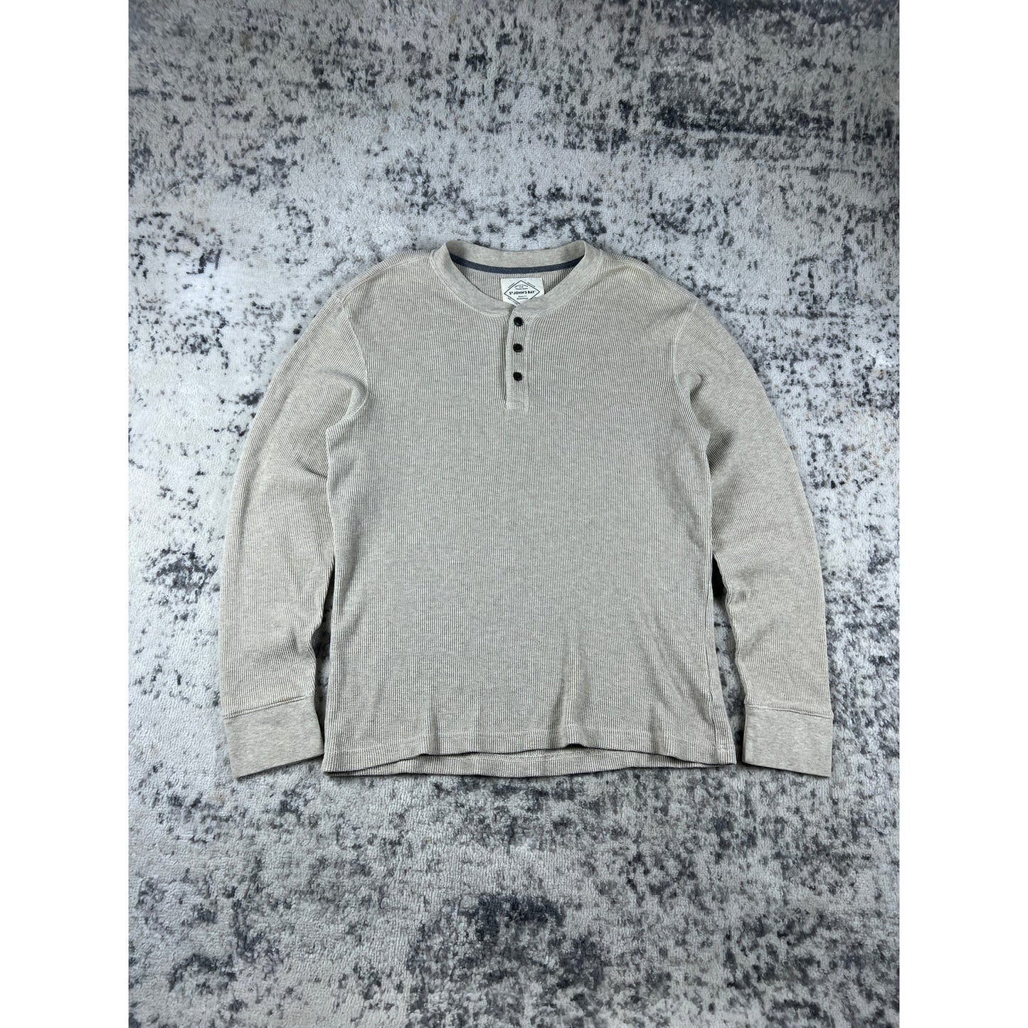 St. John's Bay Thermal Henley Shirt - L
