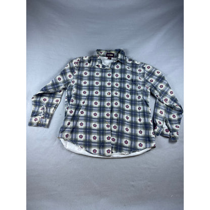 Vintage La Sha Plaid Aztec Shirt - L