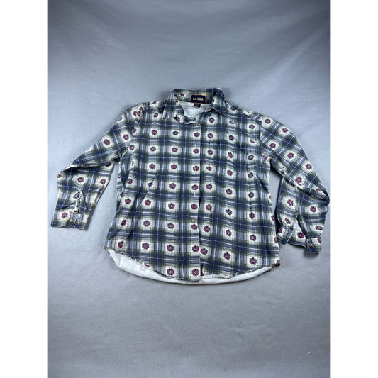 Vintage La Sha Plaid Aztec Shirt - L