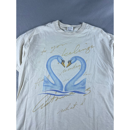 Vintage 90s Blue Swans T-Shirt - XL