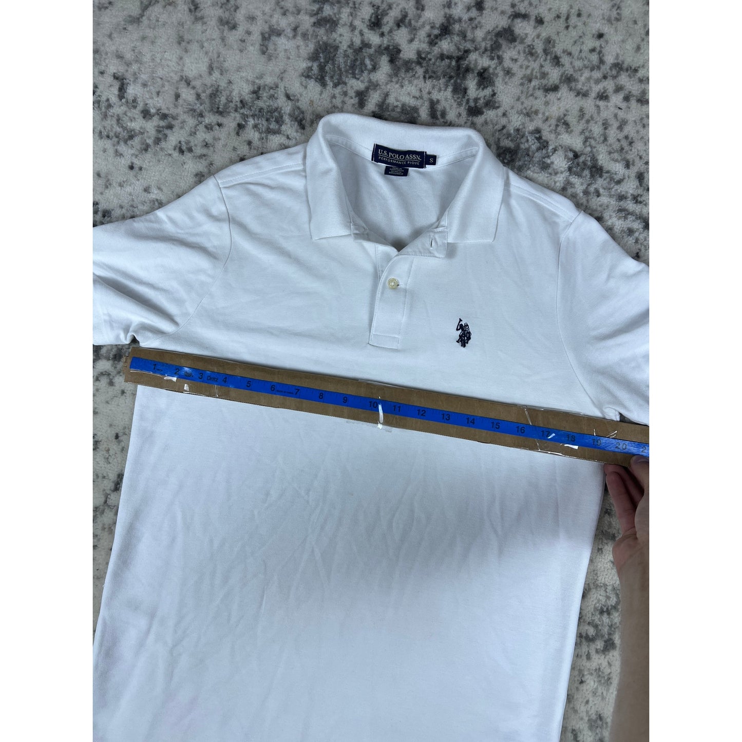 Polo Association White Collared Polo Shirt - S
