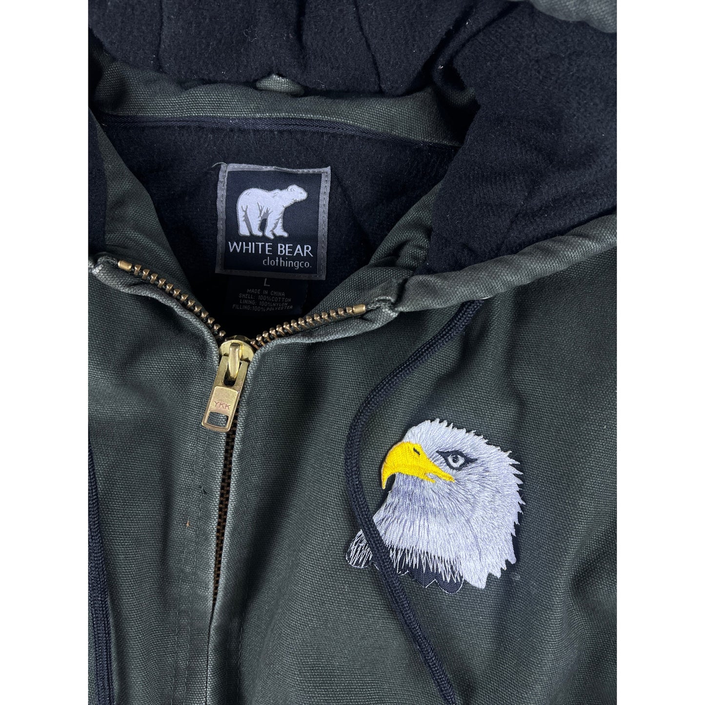 White Bear Canvas Jacket - L