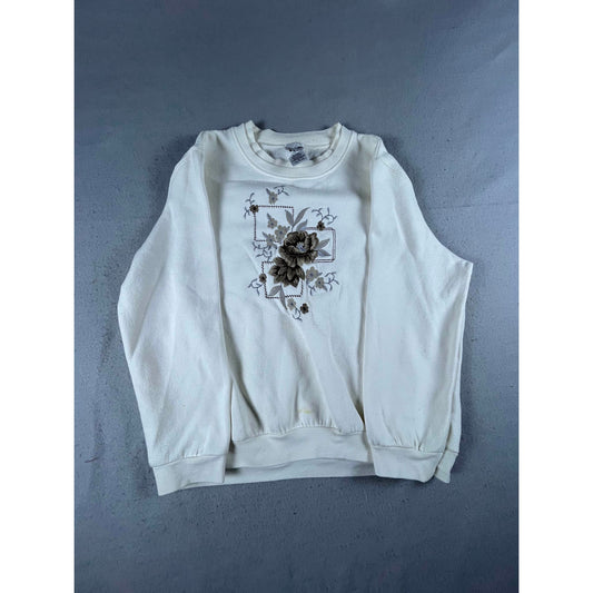 Vintage Bon Worth Embroidered Sweatshirt Womens - PM