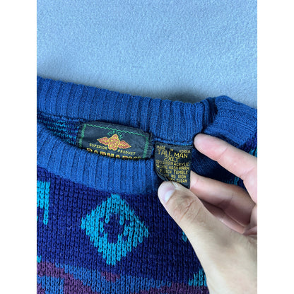 Vintage Barnaby Southwestern Aztec Sweater - 2XLT