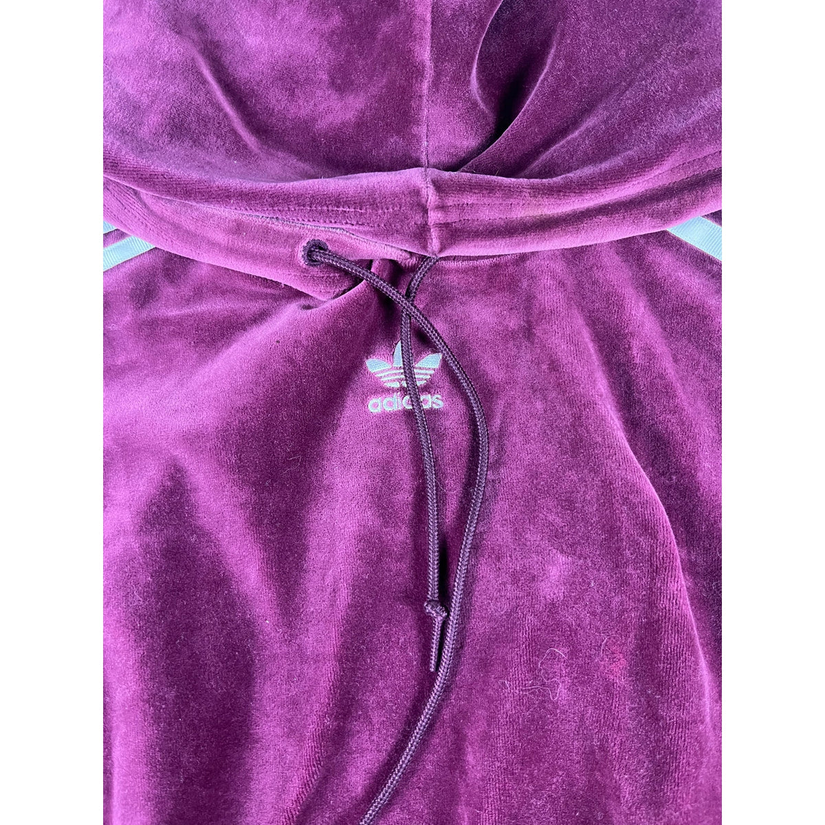 Y2K Adidas Velour Cropped Hoodie - 6