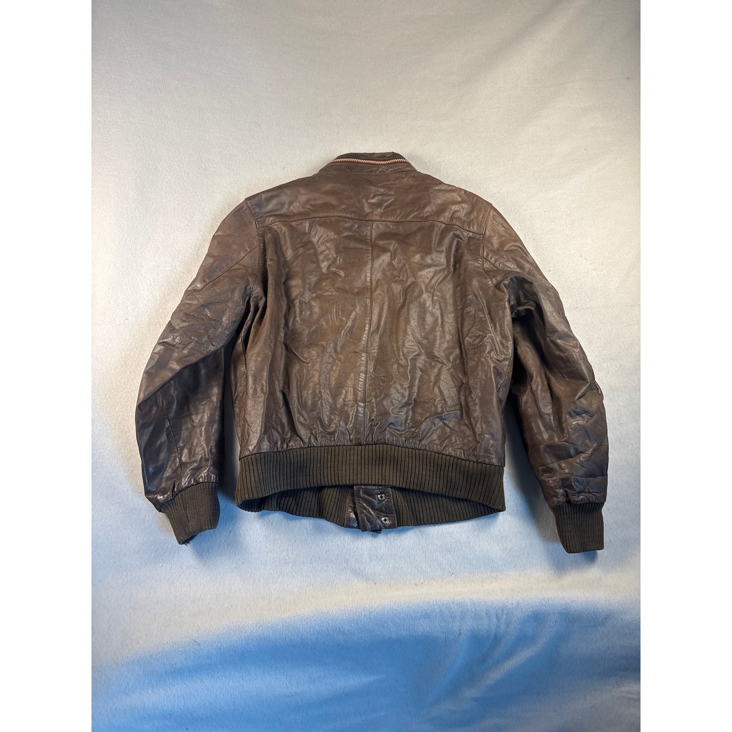 Vintage Darrow Leather Bomber Jacket - 38