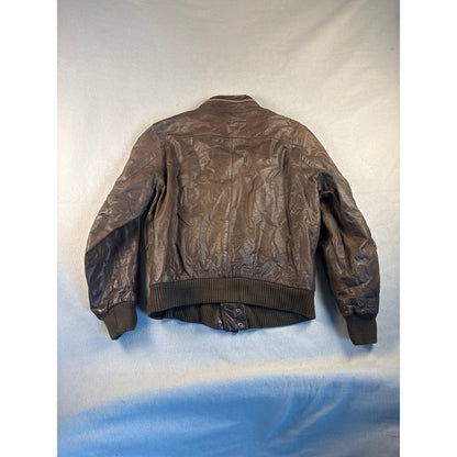Vintage Darrow Leather Bomber Jacket - 38