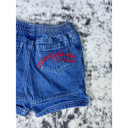 Vintage Kids Sesame Street Jean Shorts - 18M