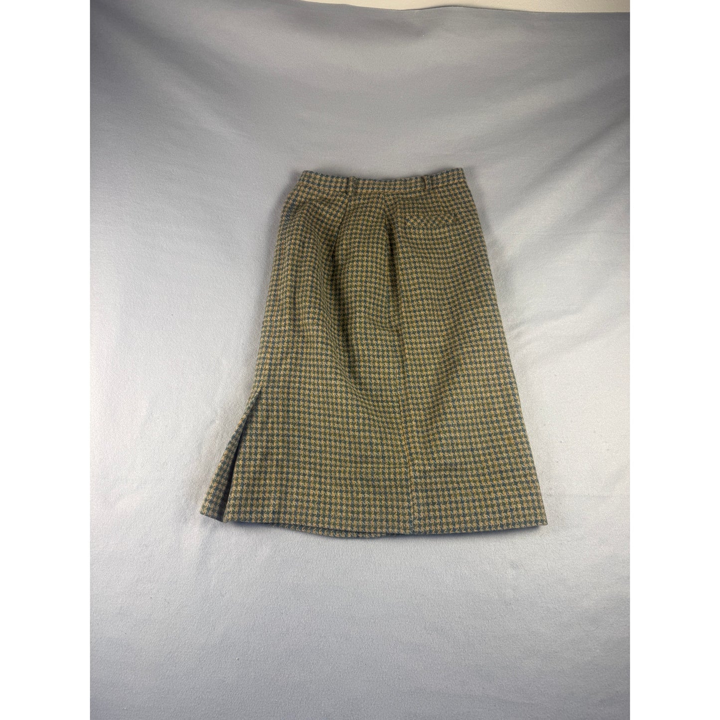 Vintage Houndstooth Tweed Skirt - S