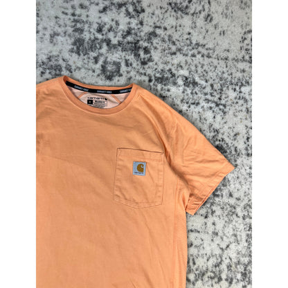 Y2k Orange Carhartt Force Relaxed Fit Shirt - S