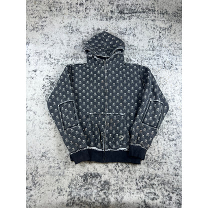 Fallen All Over Print Skull Hoodie - L
