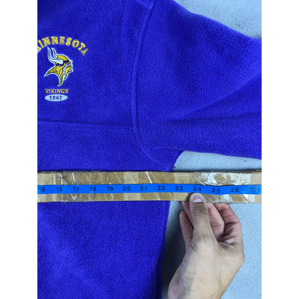 Vintage Minnesota Vikings Fleece Sweatshirt Jacket - L