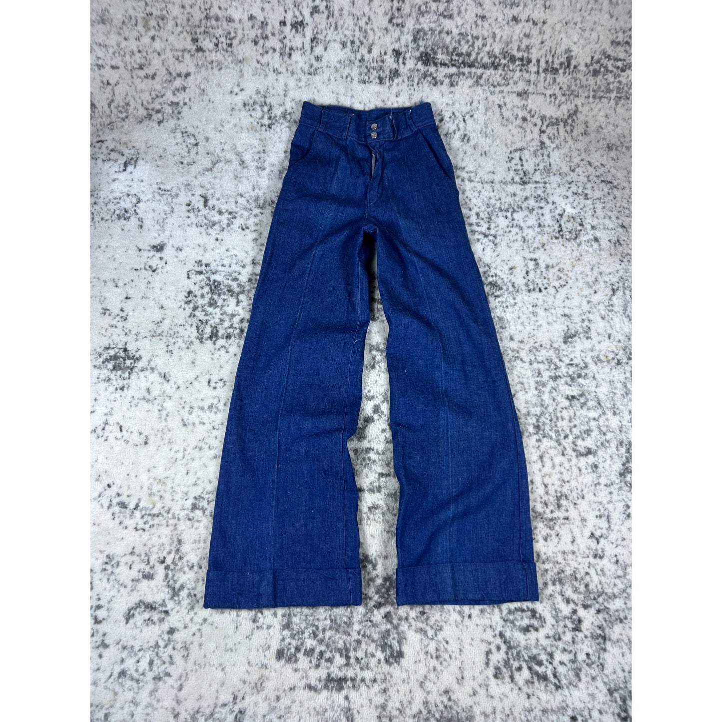 VTG 1970s Blue Denim Flare Pants - XS