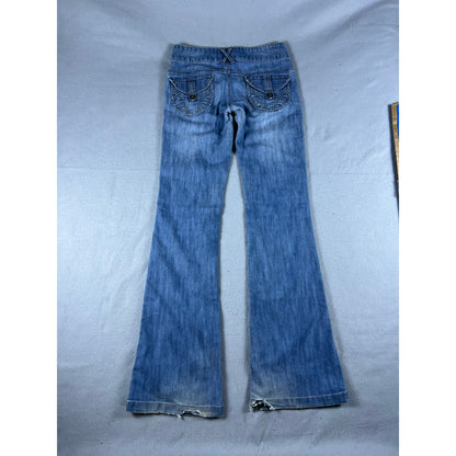 Vintage Blue Asphalt Flare Jeans - 3