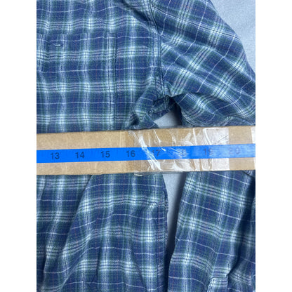 Vintage Profile Flannel Plaid Men Shirt - M