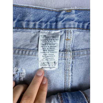 Carhartt Distressed Relaxed Straight Work Jeans - 38x34