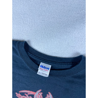 Grunge Y2K Skull Barbed Wire T-Shirt - XL