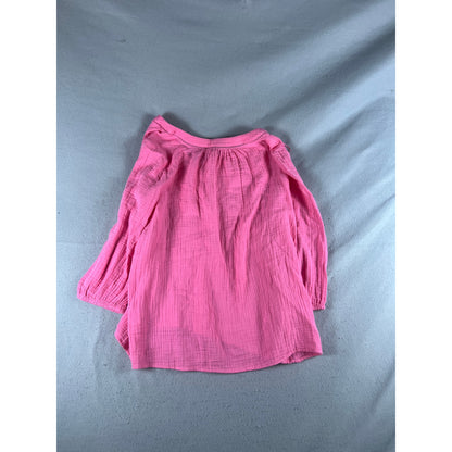 Style & Co Coastal Blooms Gauze Blouse - XL