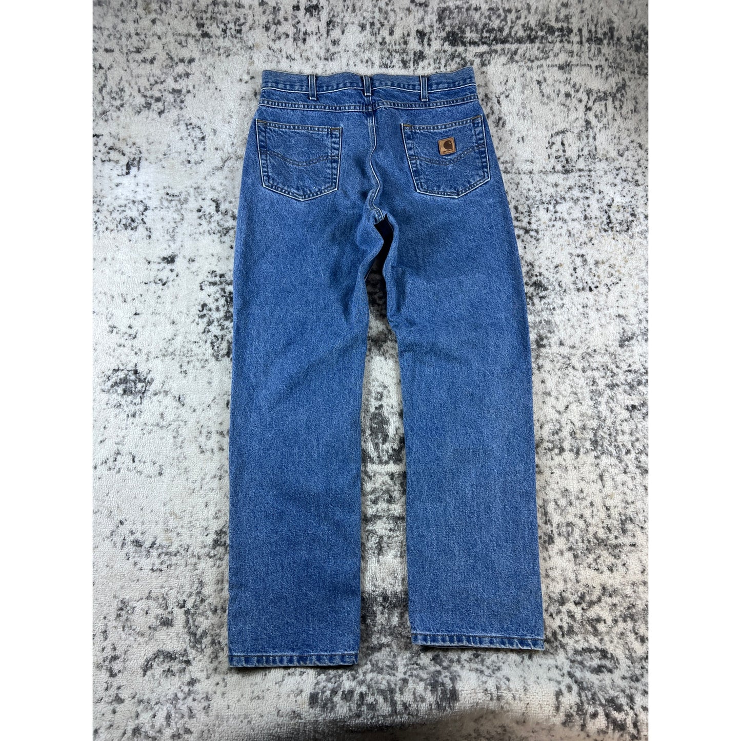 Vintage Denim Blue Carhartt Carpenter Pants - 35