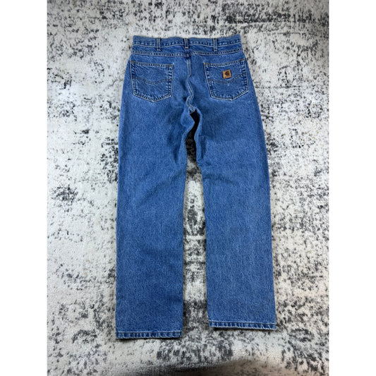 Vintage Denim Blue Carhartt Carpenter Pants - 35