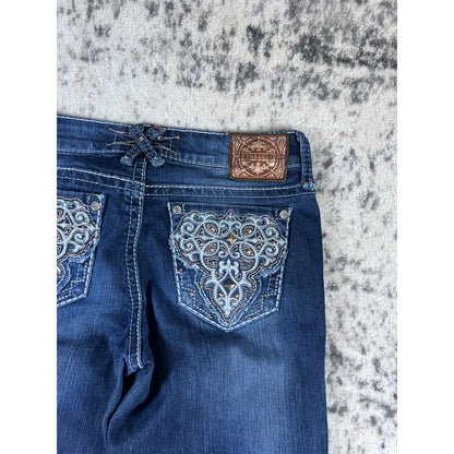 Y2k Hydraulic Bootcut Low Rise Jeans - 8