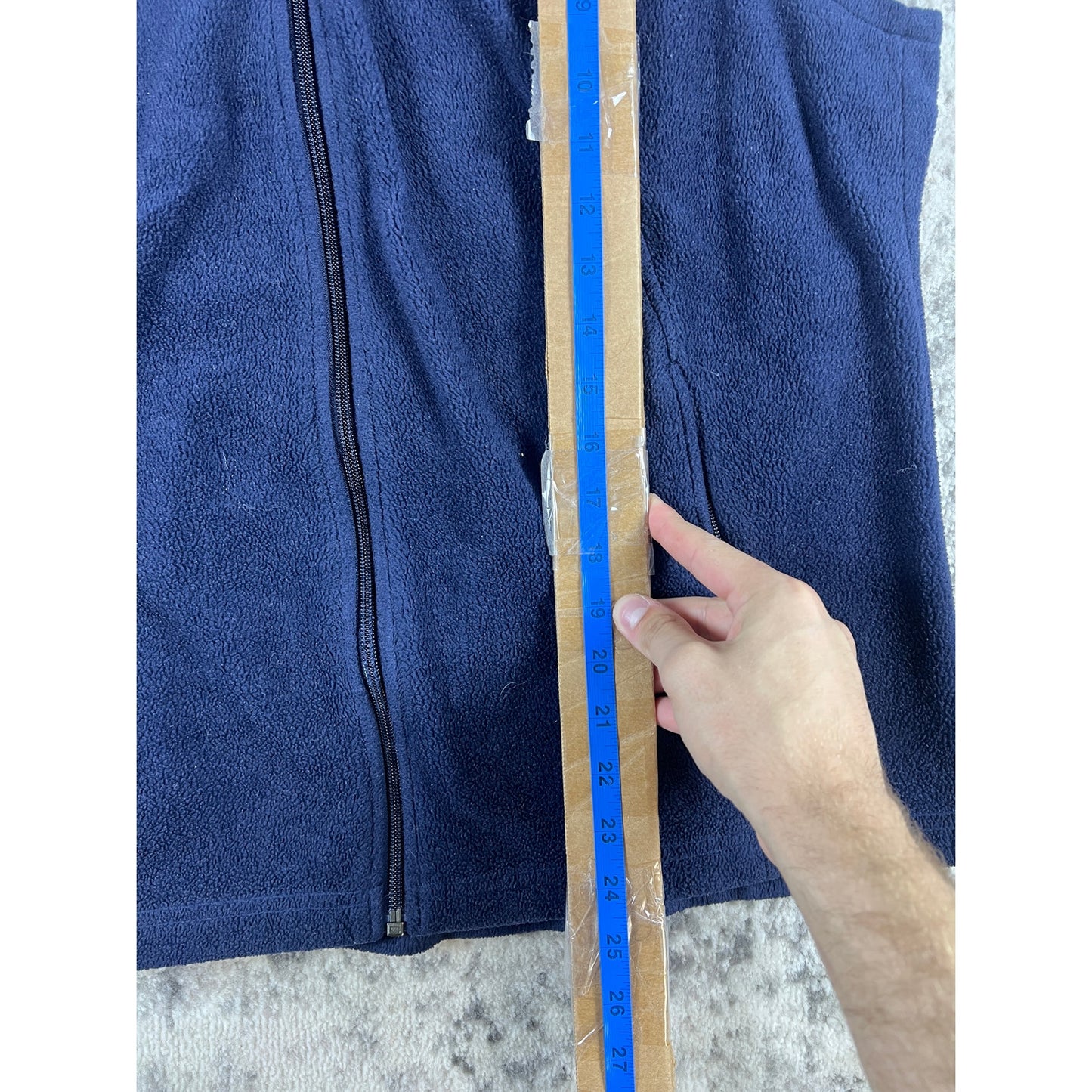 Navy Blue Columbia Full Zip Fleece - M