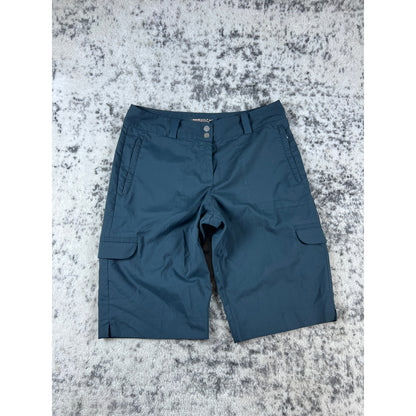 Nike Golf Shorts Womens M Teal Dri-Fit Cargo Outdoor Stretch Sports Quick Dry