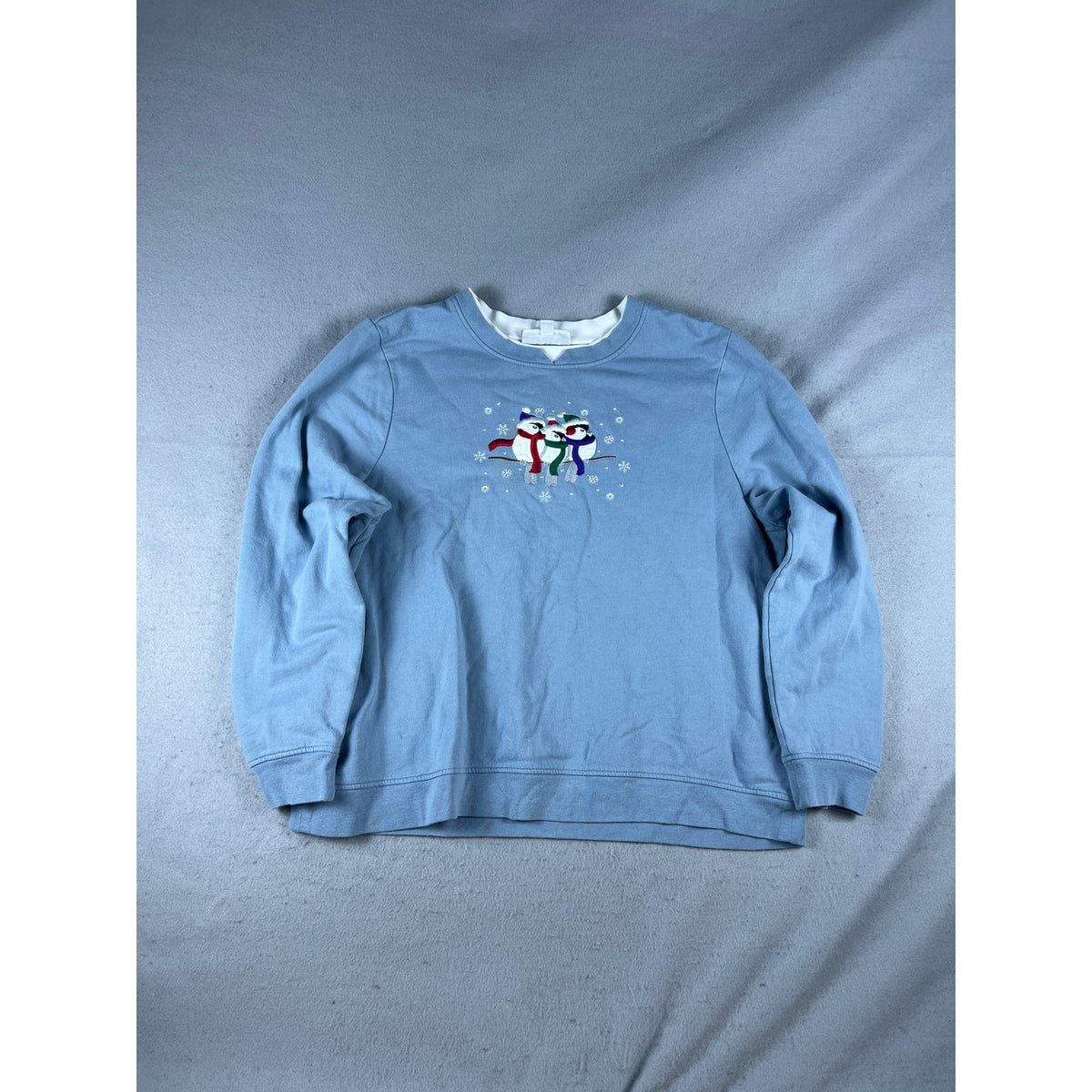 Vintage Breckenridge Birds Snowflakes Sweatshirt Womens - XL
