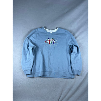 Vintage Breckenridge Birds Snowflakes Sweatshirt Womens - XL