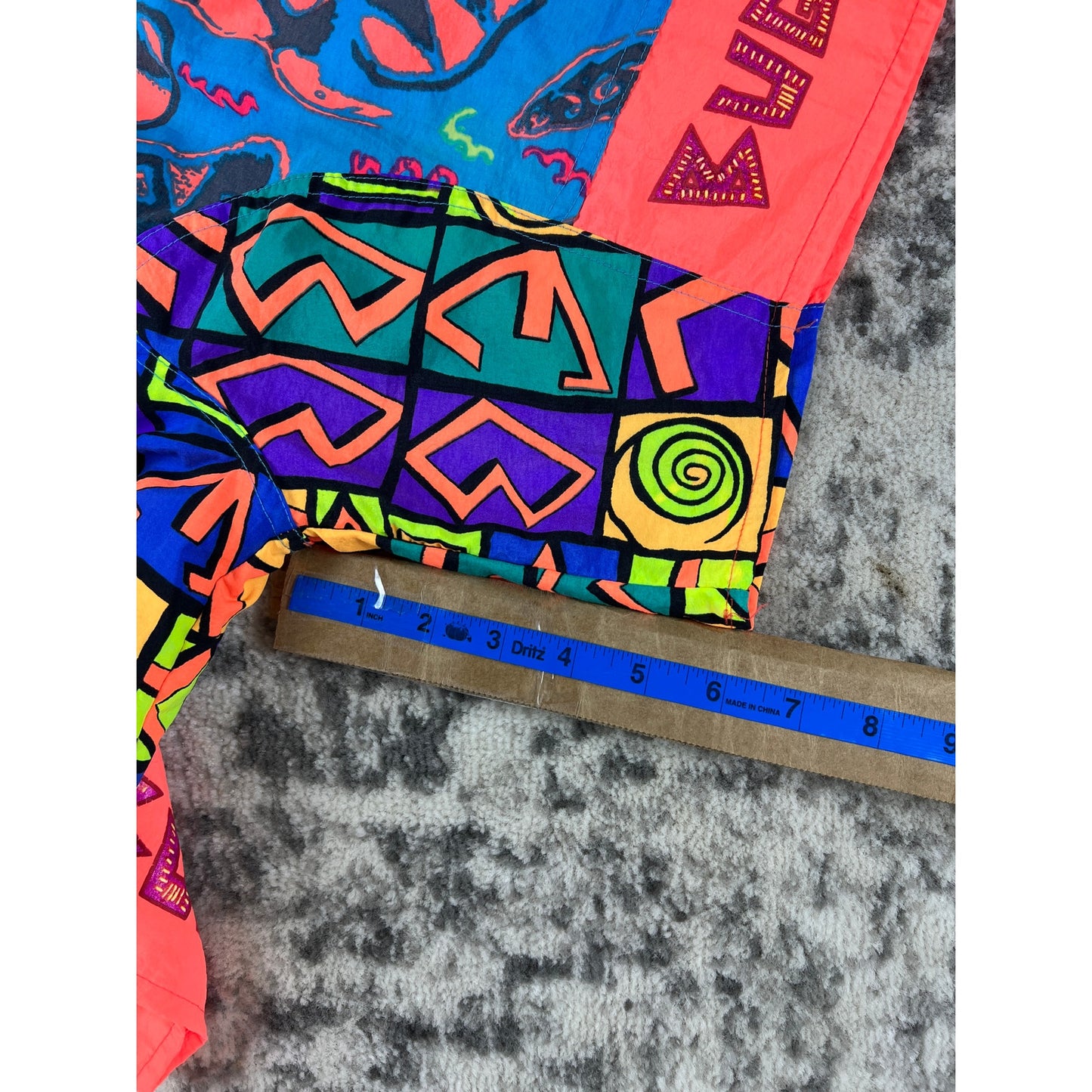 Bugle Boy Kids Geo-Pattern Swim Trunks - L