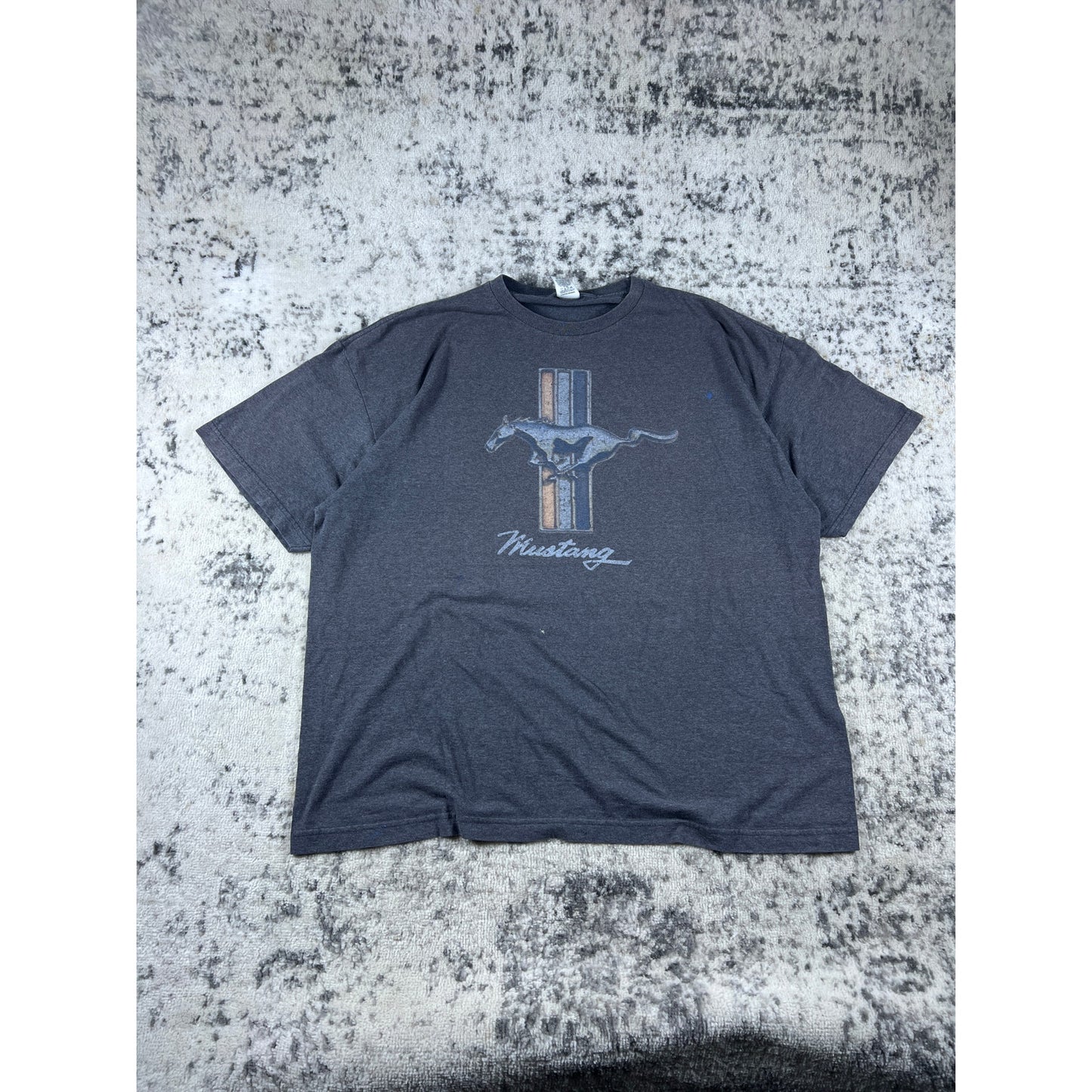 Vintage Grey Mustang Graphic T Shirt - XXL