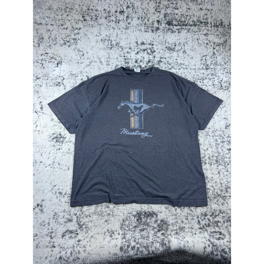 Vintage Grey Mustang Graphic T Shirt - XXL