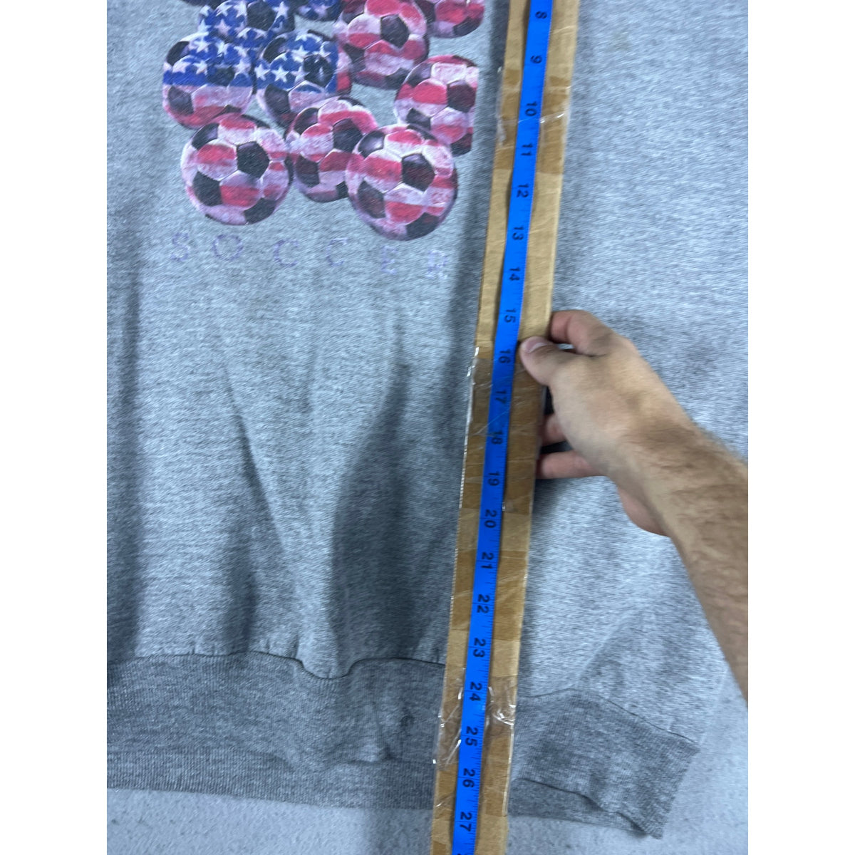 Vintage 90s USA Flag Soccer Sweatshirt - XL