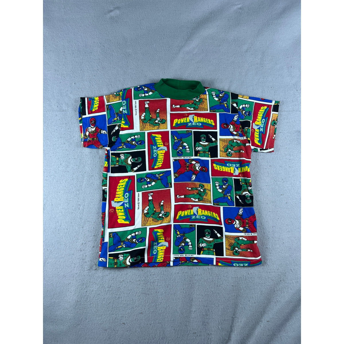 Vintage Power Rangers Zeo All Over Print T-Shirt Youth - S